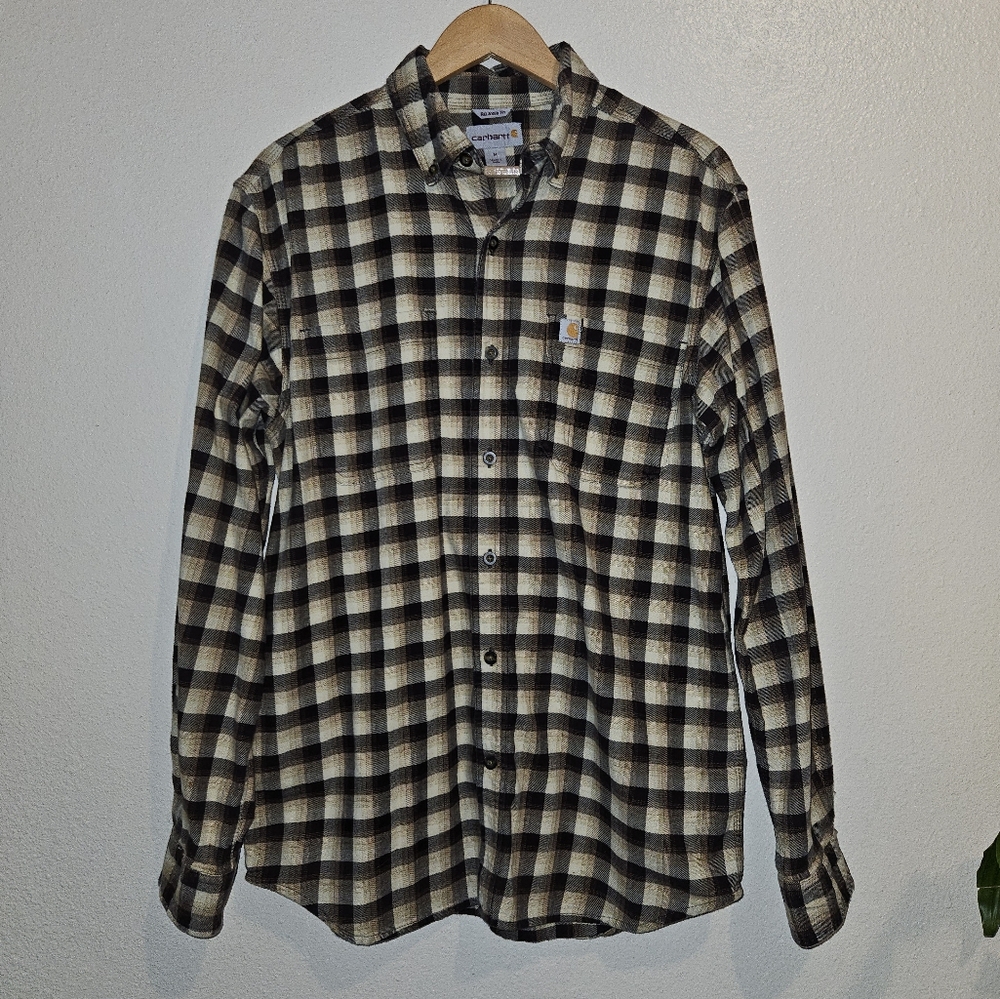 Carhartt Men's Brown Plaid Flannel